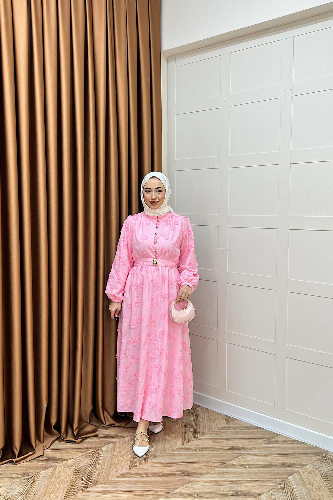Fiesta Elbise Pembe 3157-PEMBE