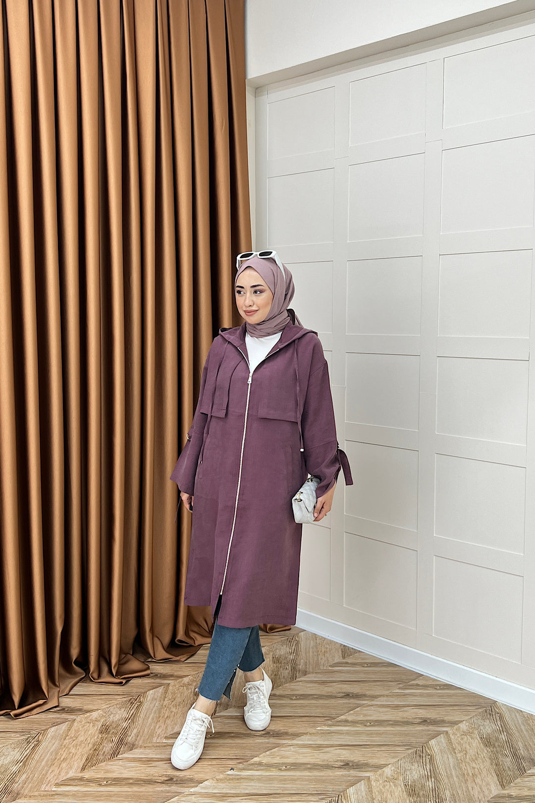 Zeva Fermuarlı Kap Mürdüm 6348-MURDUM