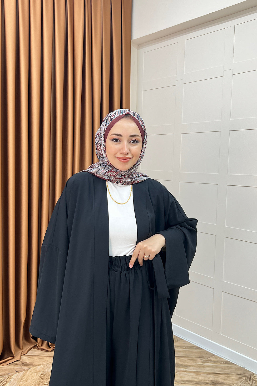Mina İkili Kimono Takım Siyah 8571-SIYAH