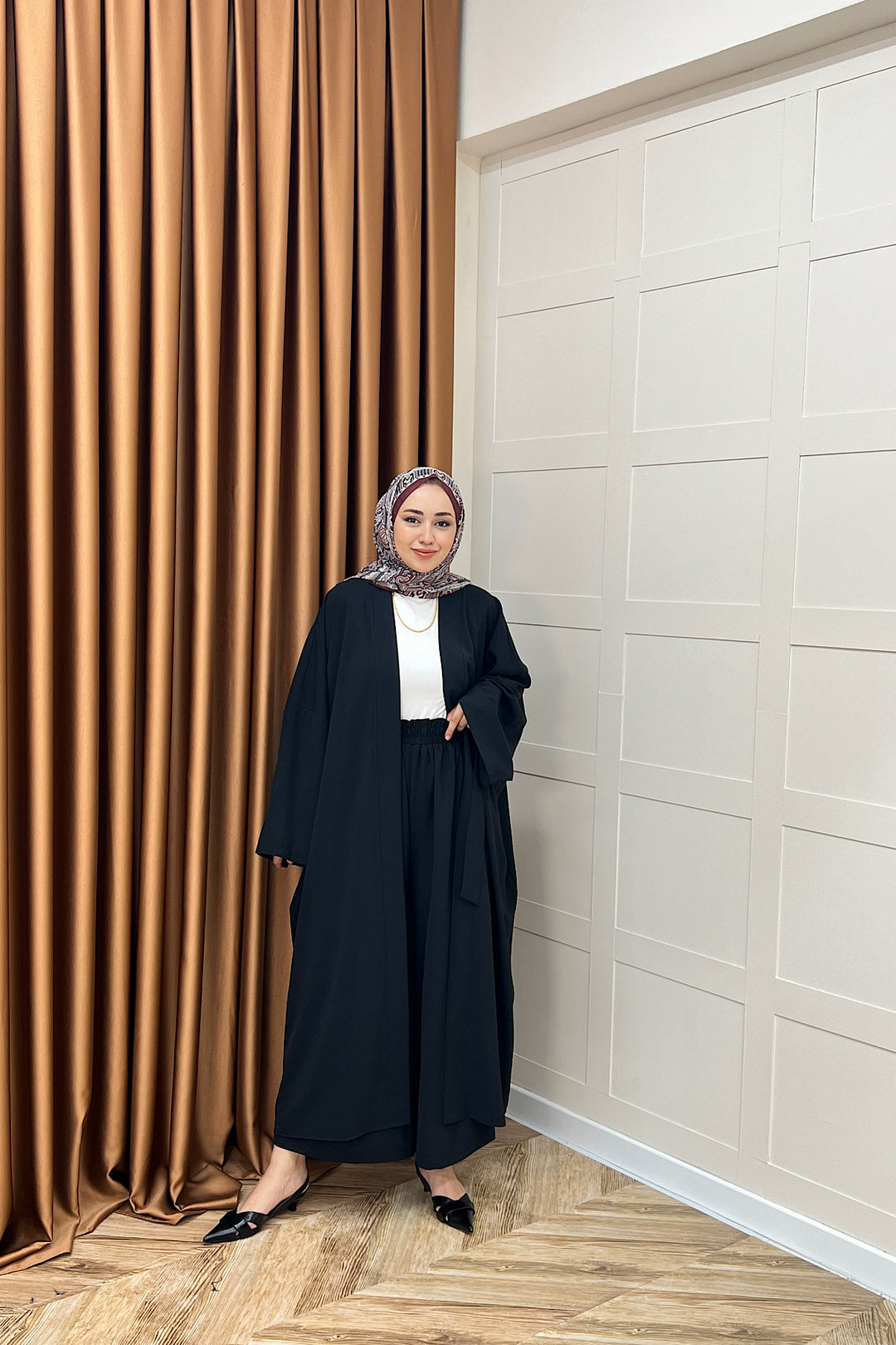 Mina İkili Kimono Takım Siyah 8571-SIYAH