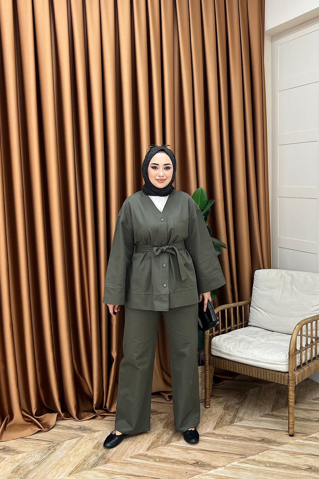 Peny Gabardin İkili Takım Haki 61814-HAKI