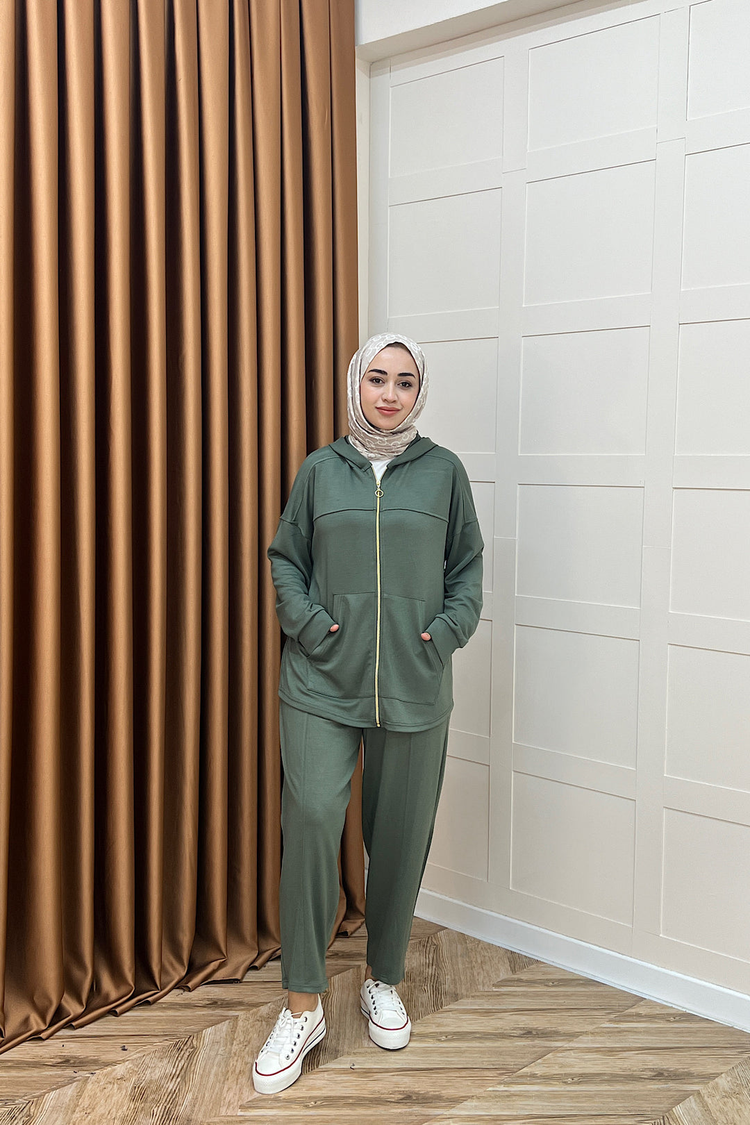 Efsa Kapüşonlu Takım Yeşil 70149-YESIL