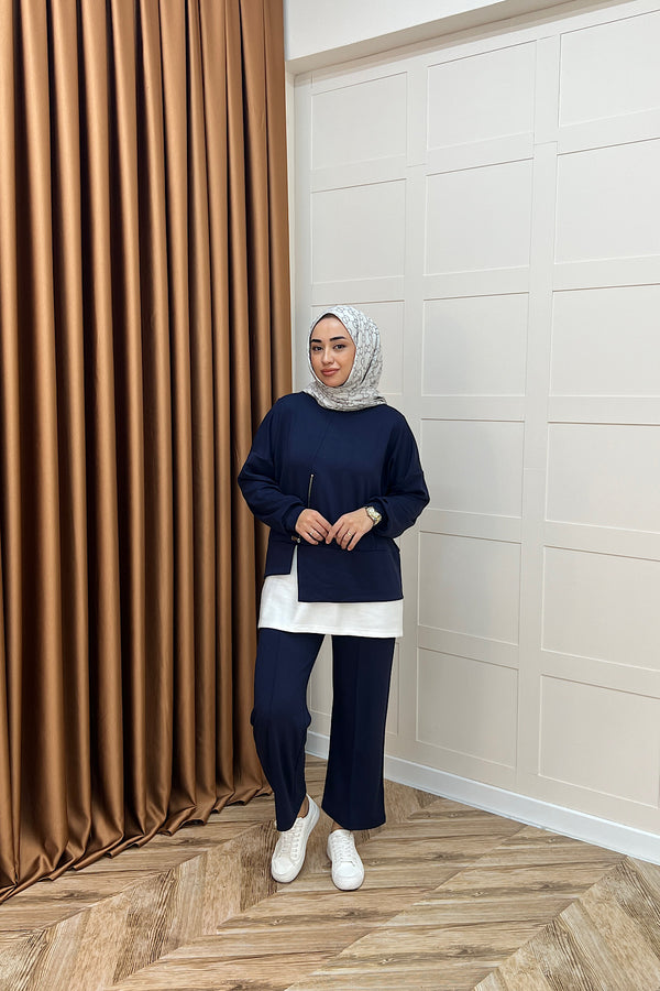 Melodi Frm Garnili Takım Lacivert 6009-LACIVERT