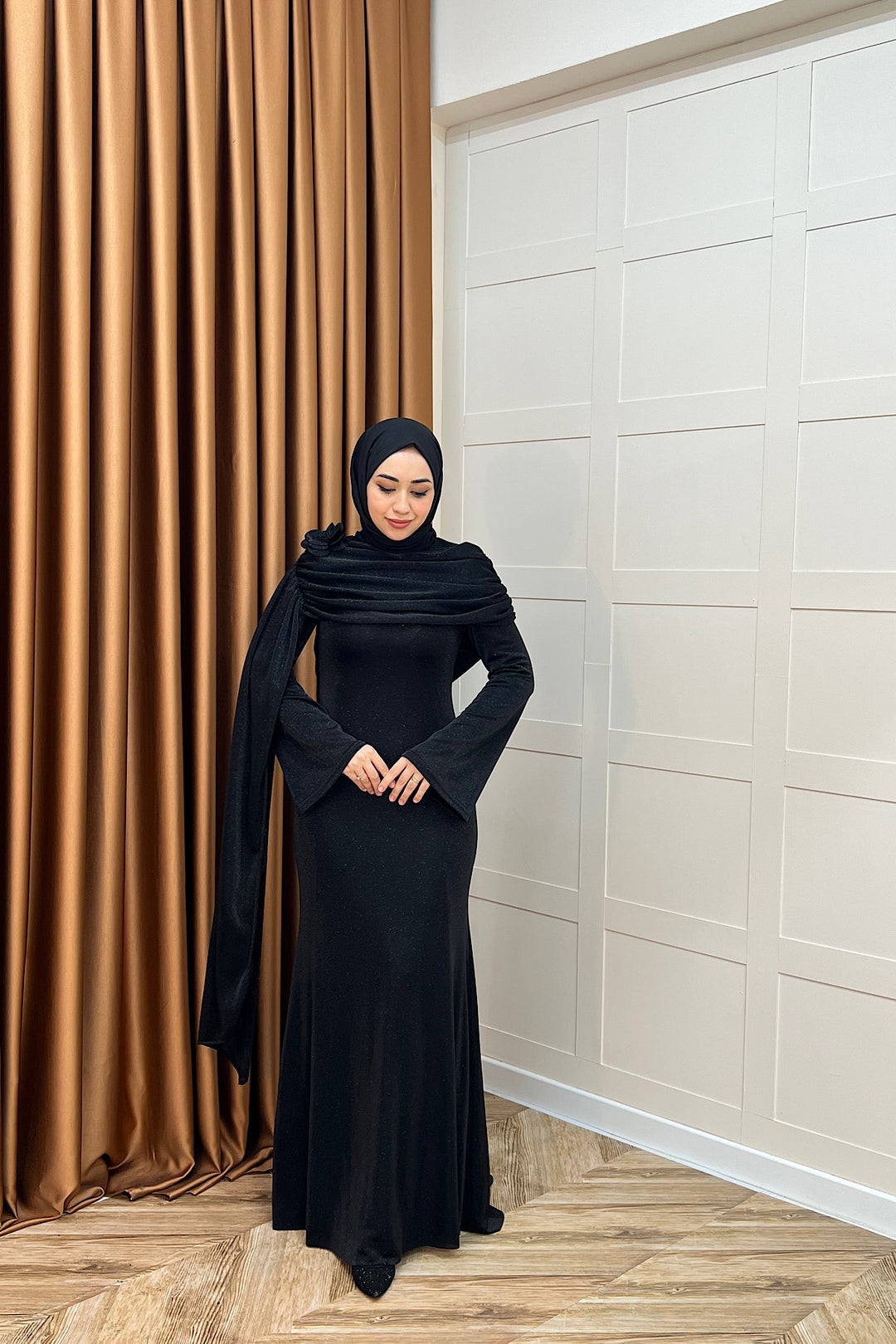 Elara Balık Abiye Siyah 3086-SIYAH