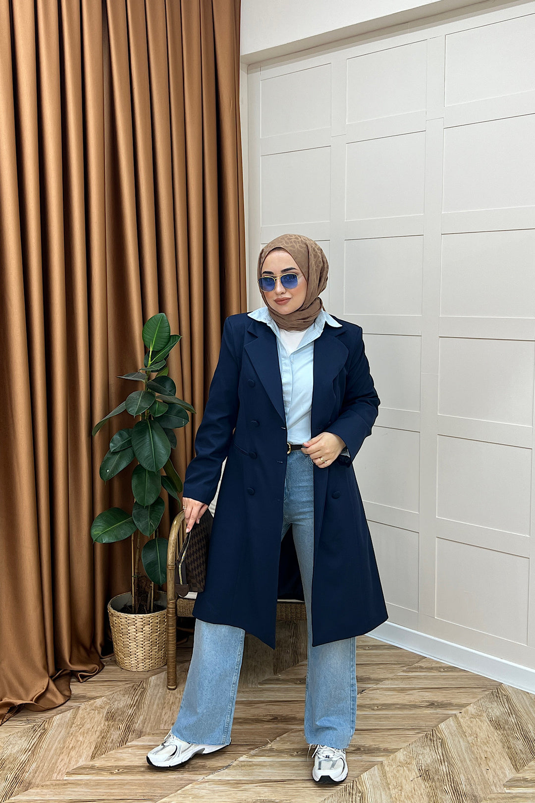 Fermin Uzun Blazer Ceket Lacivert 1008-LACIVERT
