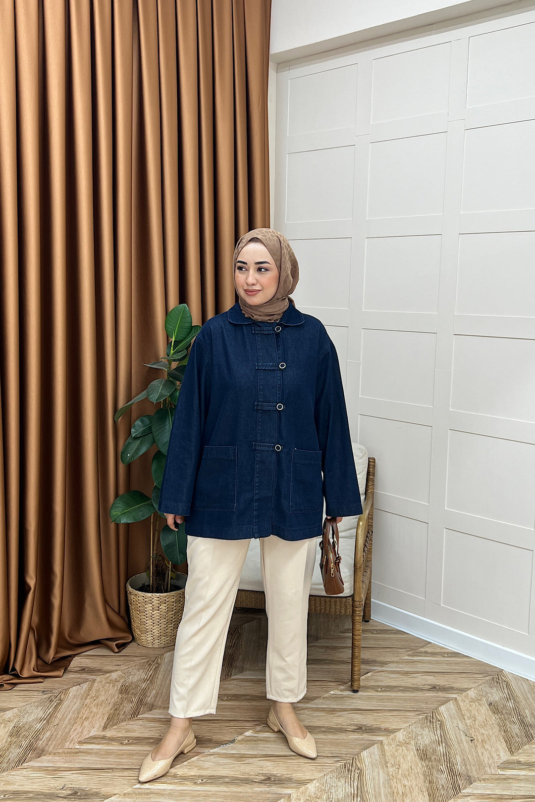 Asel Kot Ceket Lacivert 6755-LACIVERT