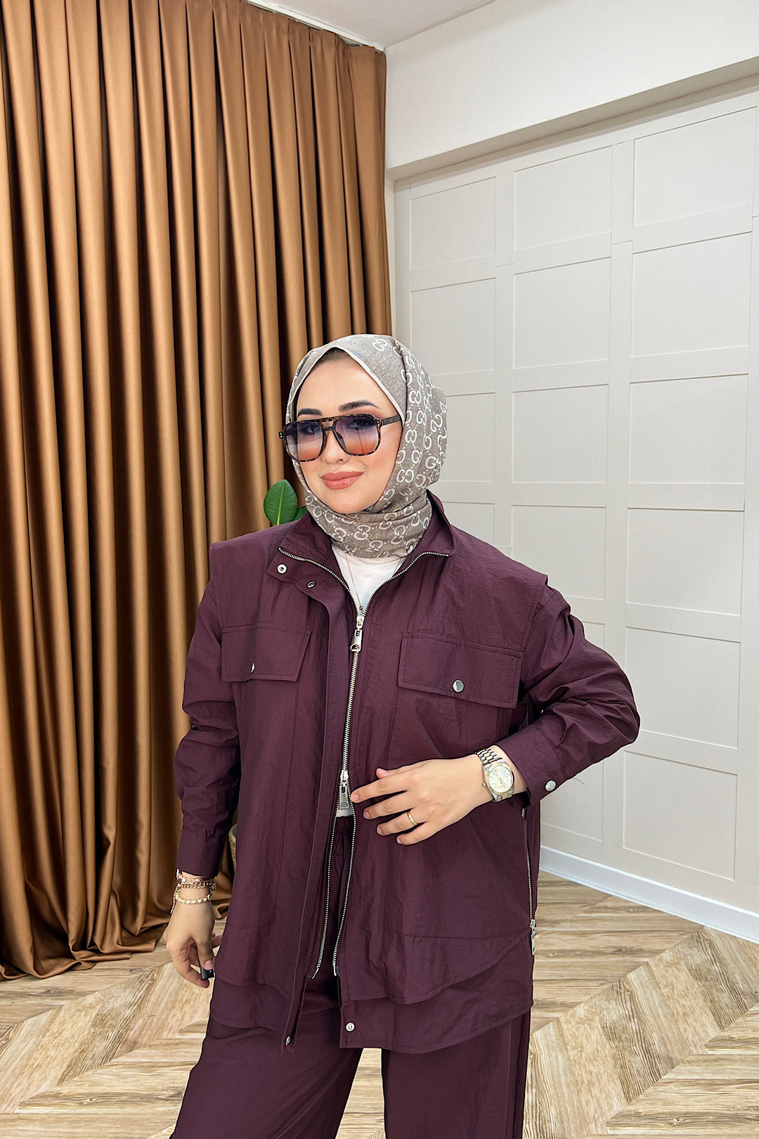 Elsa İkili Takım Mürdüm 8985-MURDUM