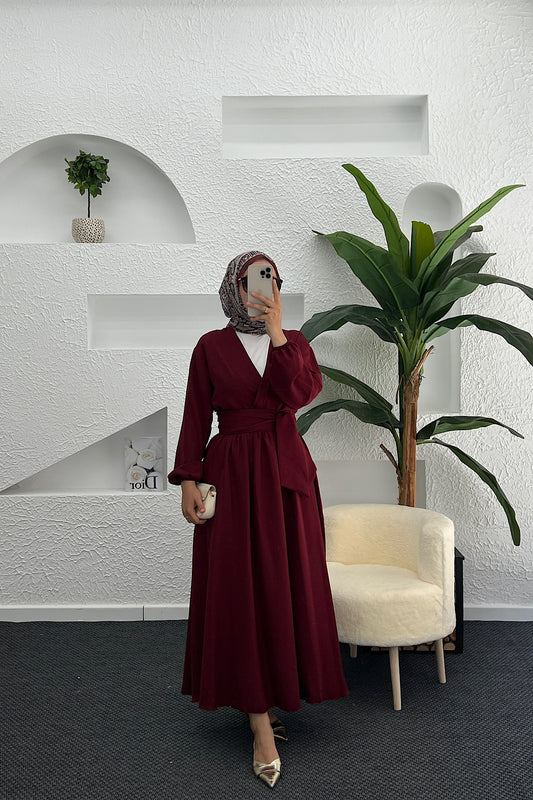 Mirella Etekli Takım Bordo 2110-BORDO