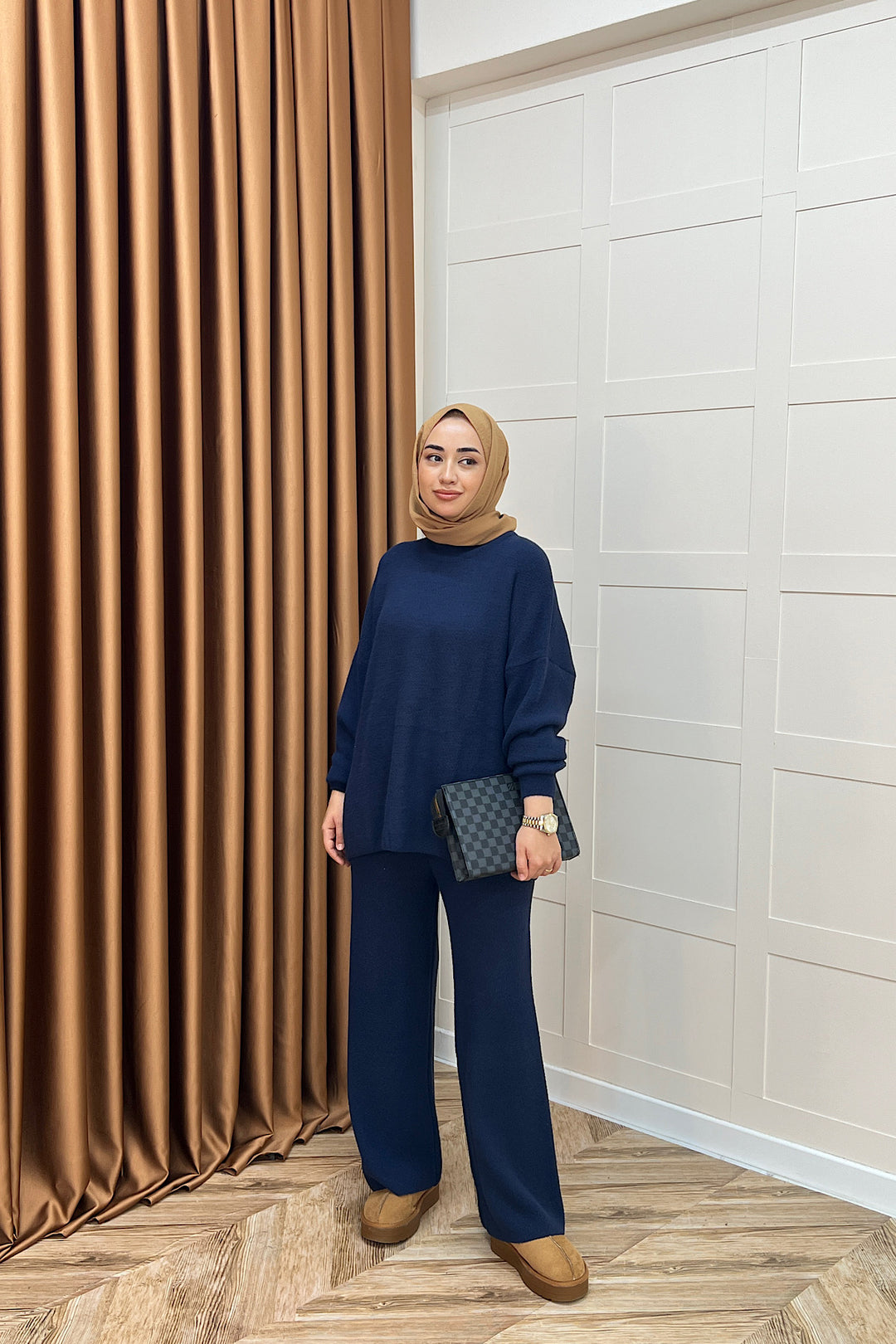 Dilşah Angora İkili Triko Takım Lacivert 25650-LACIVERT