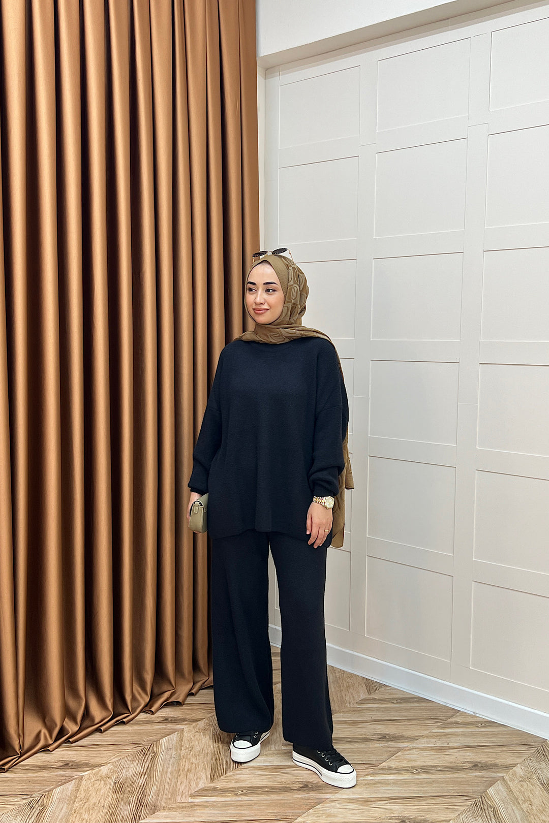 Dilşah Angora İkili Triko Takım Siyah 25650-SIYAH