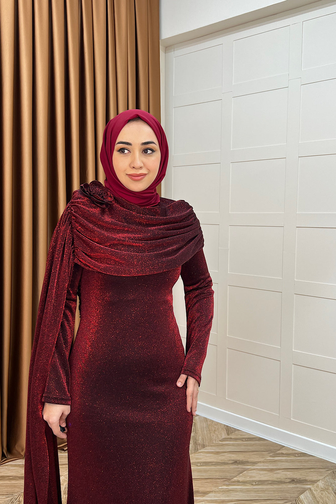 Elara Balık Abiye Bordo 3086-BORDO