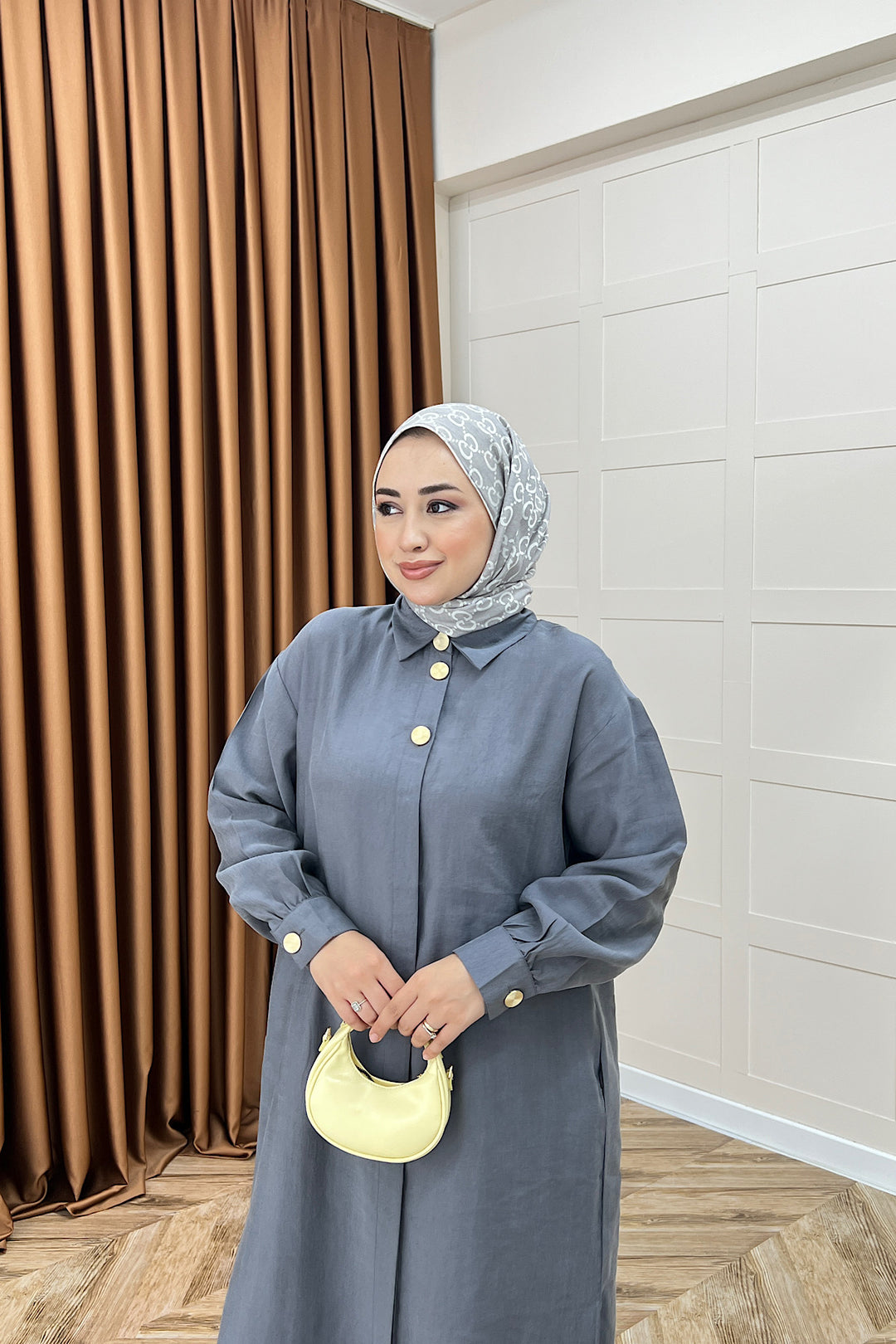 Zaina Uzun Tunik Gri 6523-GRI