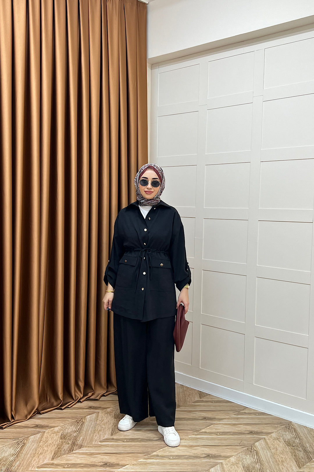 Aria Belden Bağlamalı İkili Takım Siyah 3184-SIYAH