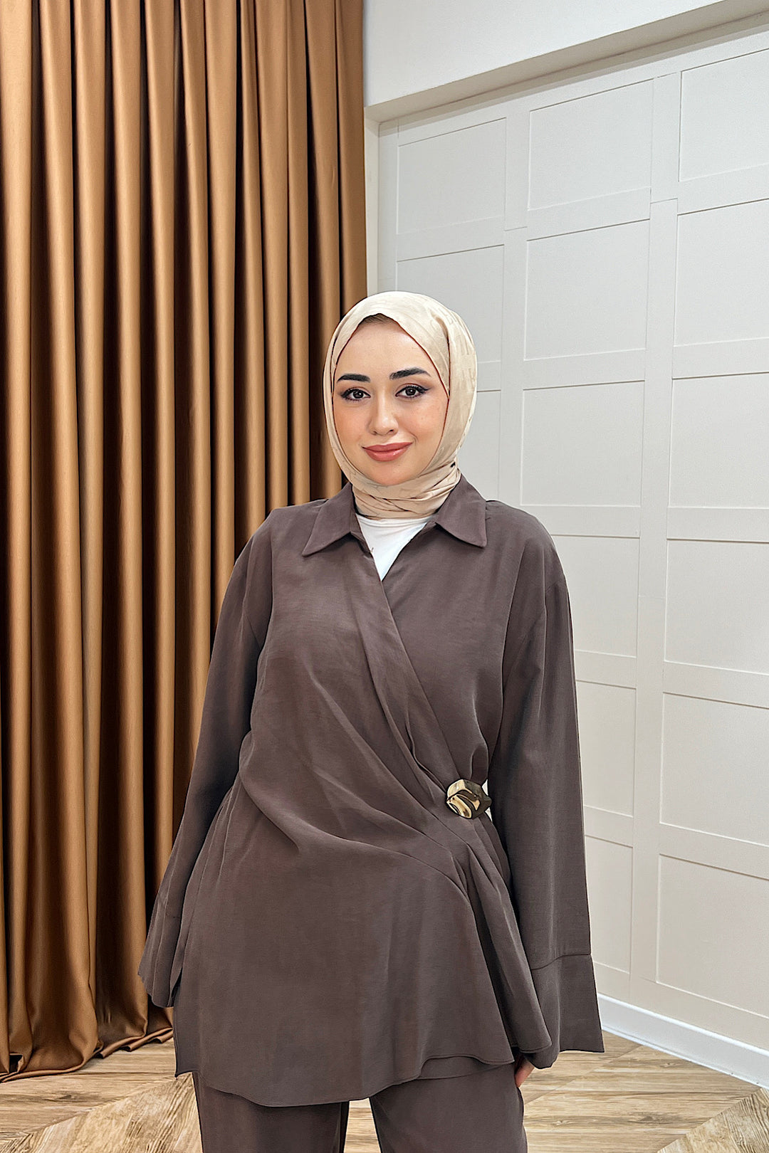 Mihri İkili Takım Kahverengi 4413-KAHVERENGI