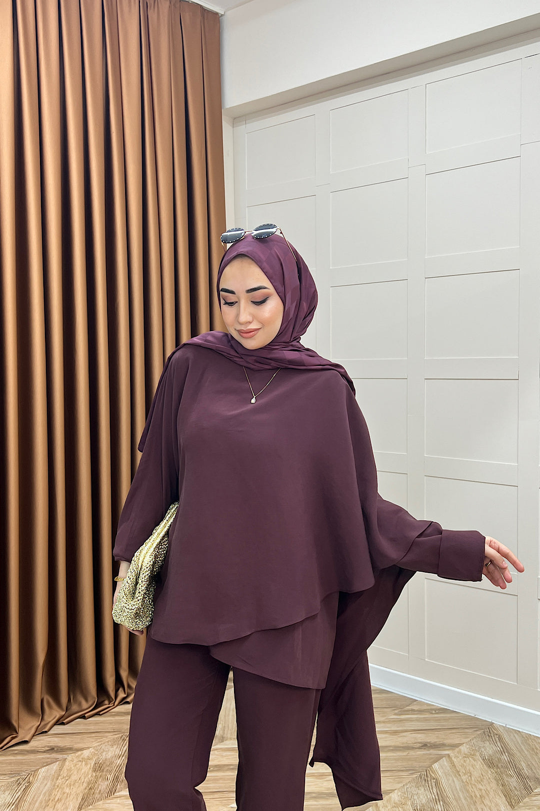 Elsa İkili Takım Mürdüm 8814-MURDUM