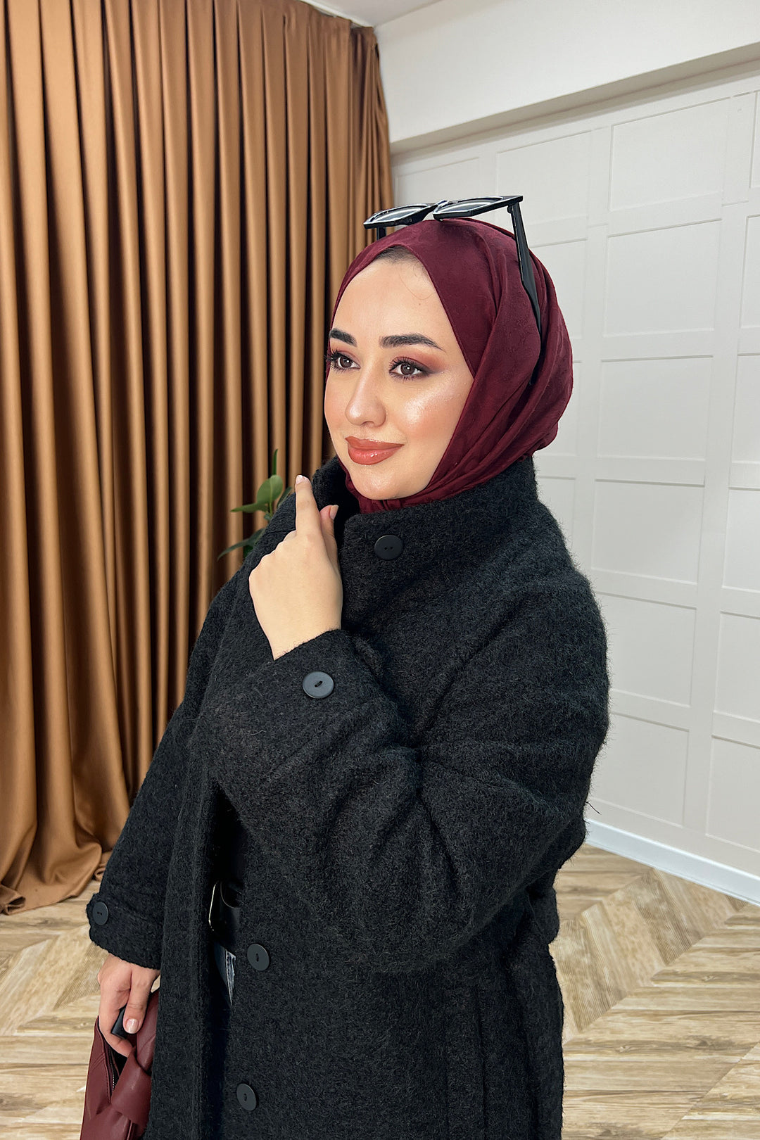 Parla Kuşaklı Kaban Siyah 5536-SIYAH