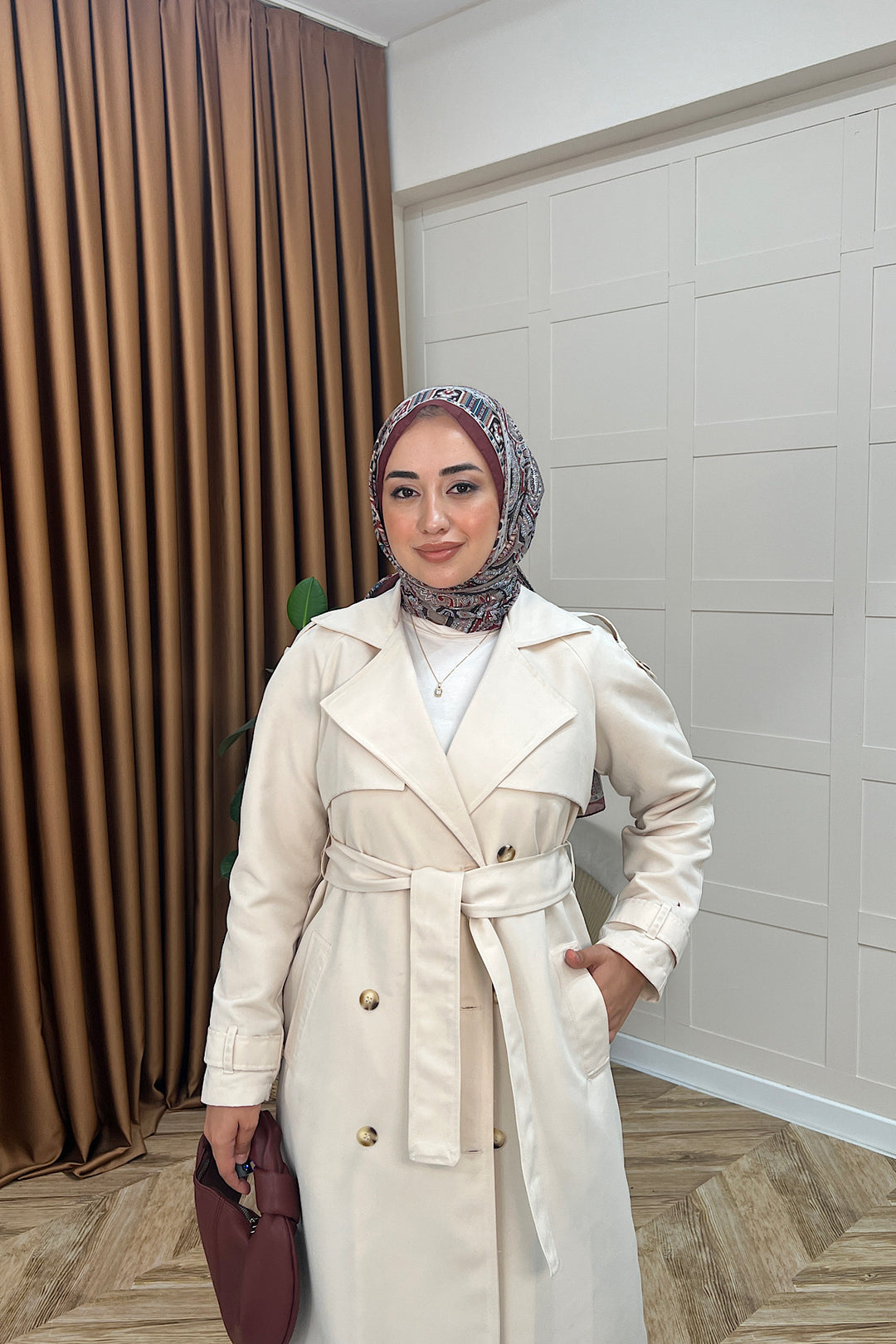 Hazel Astarlı Trençkot Taş 5532-TAS
