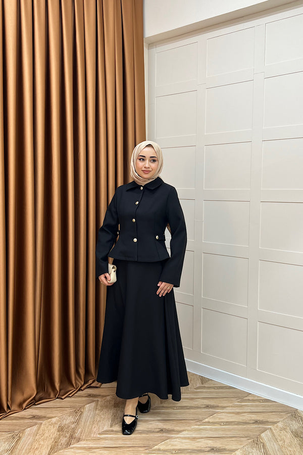 Pırlanta Etek Takım Siyah 3179-SIYAH