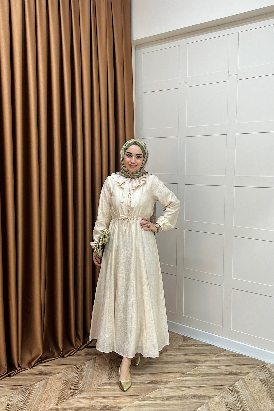 Lena Vual Elbise Taş 2990-TAS