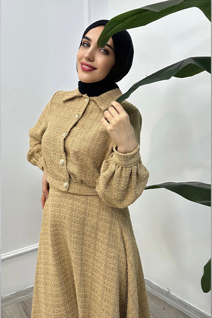 Modam Afra - Chanel İkili Takım - Vizon (1)