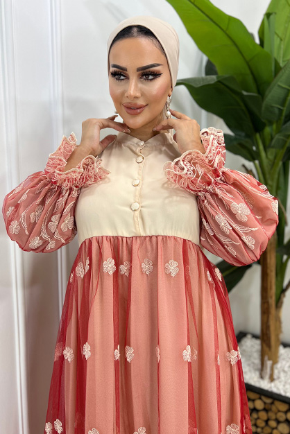 Darlin Elbise-Kırmızı - 6