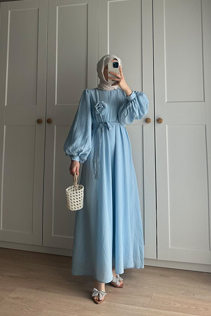 Lina Elbise Bebe Mavi 