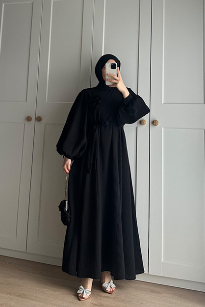 Lina Elbise Siyah - 1