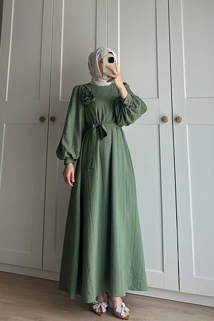 Lina Elbise Yeşil - 1