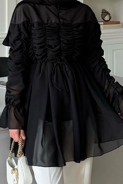 Modam Afra - Loewe Tunik -Siyah