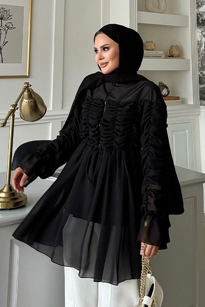 Modam Afra - Loewe Tunik -Siyah (1)