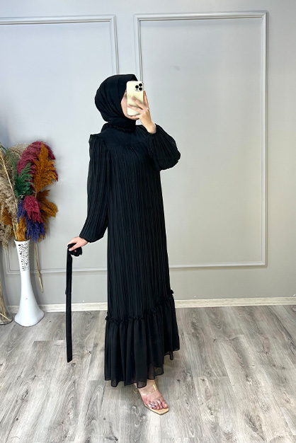 modamafra - Mercan Elbise- Siyah