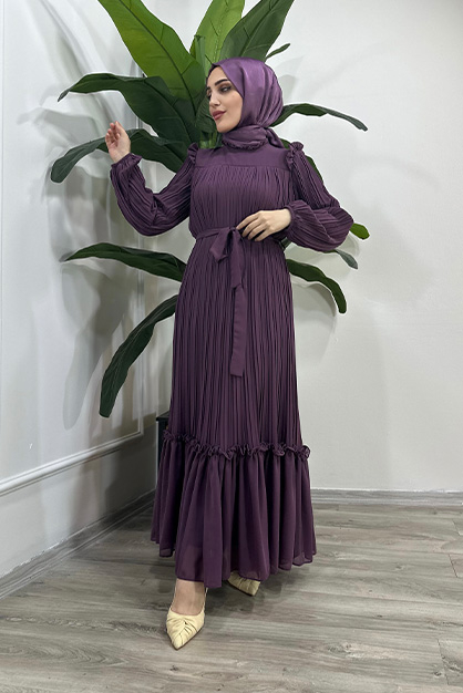 Modam Afra - Mercan Elbise - Lila