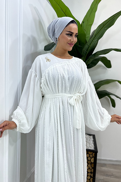 Modam Afra - Merry Elbise- Beyaz (1)