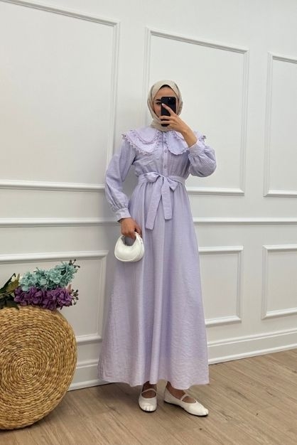 Moon elbise Lila - Modam Afra