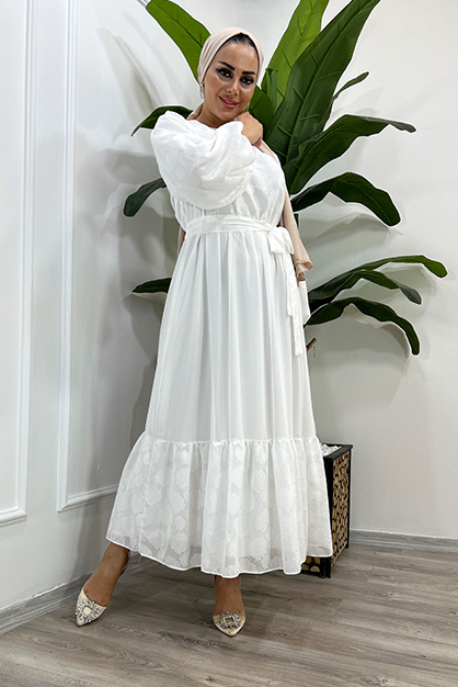 Modam Afra - Muallim Elbise-Beyaz