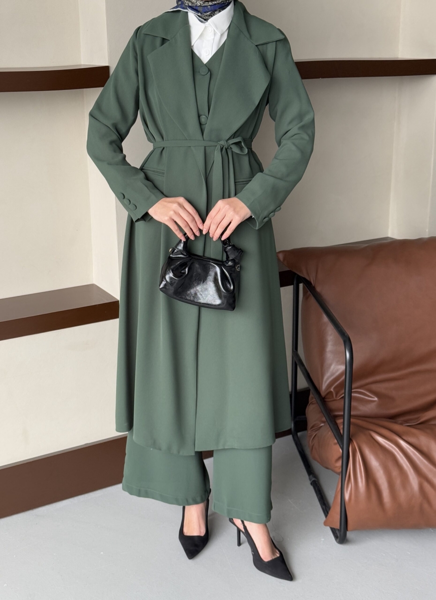 ZARA ASEL DÖRTLÜ TAKIM- HAKİ RENK - 3