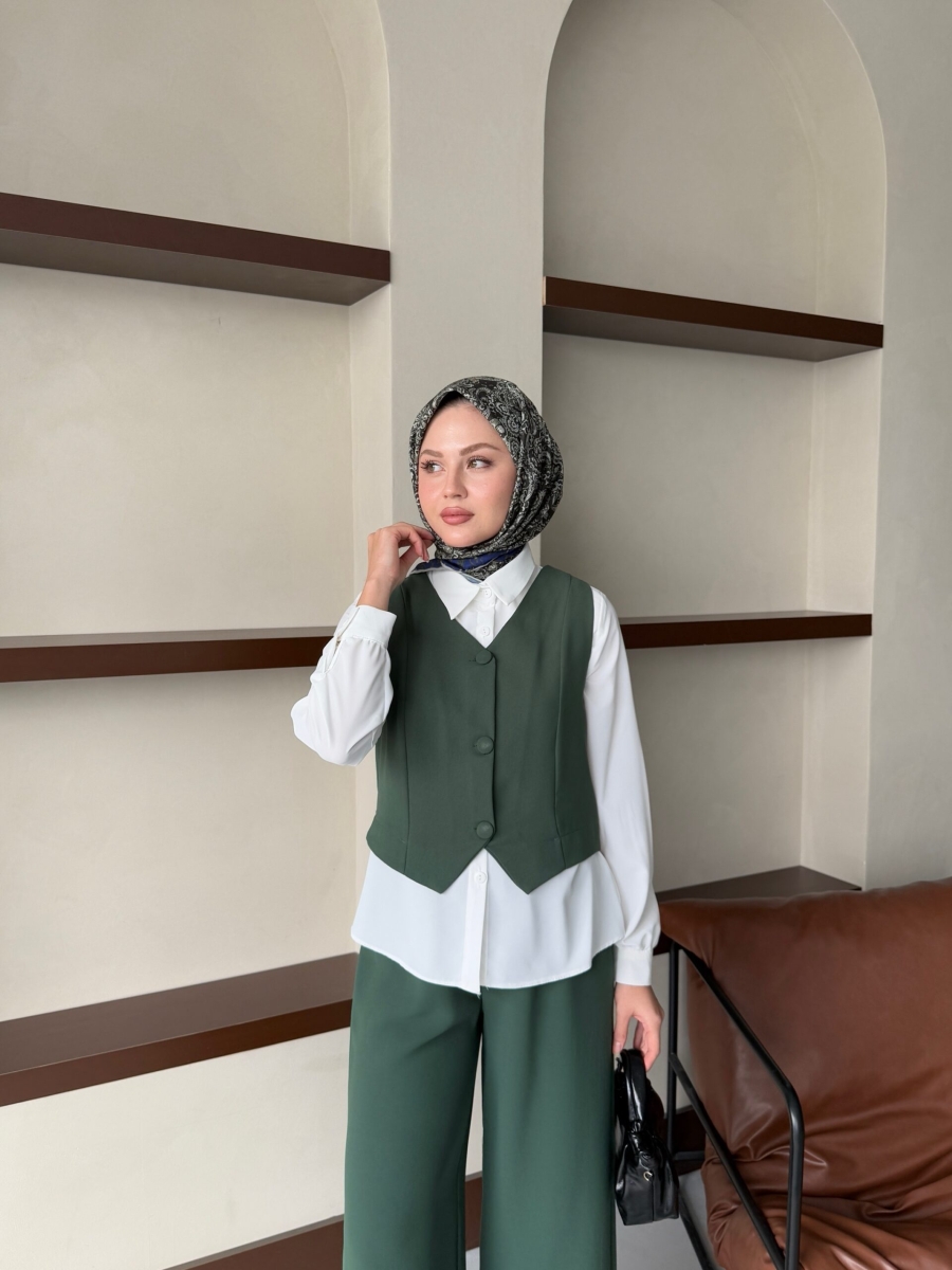 ZARA ASEL DÖRTLÜ TAKIM- HAKİ RENK - 2