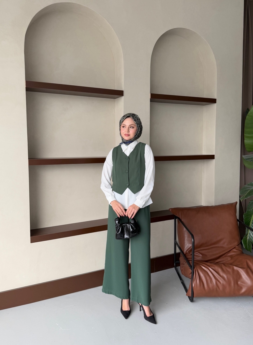 ZARA ASEL DÖRTLÜ TAKIM- HAKİ RENK - 5
