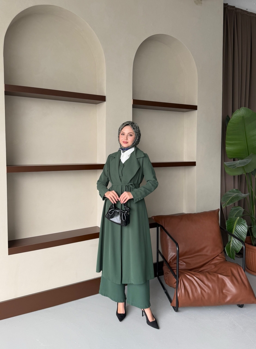 ZARA ASEL DÖRTLÜ TAKIM- HAKİ RENK - 6