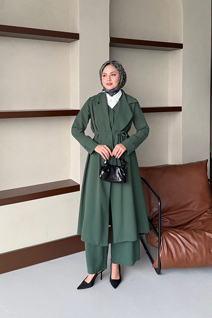 ZARA ASEL DÖRTLÜ TAKIM- HAKİ RENK 