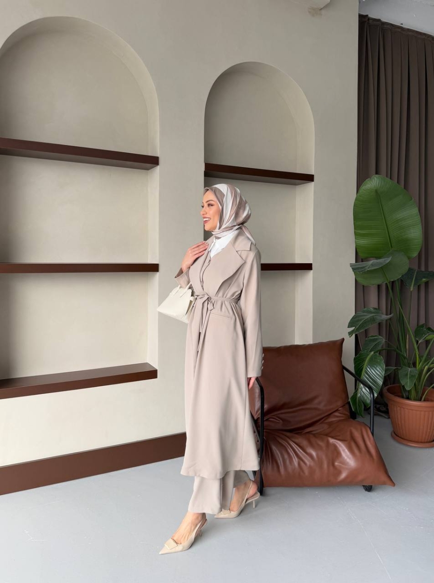 ZARA ASEL DÖRTLÜ TAKIM- TAŞ RENK - 4