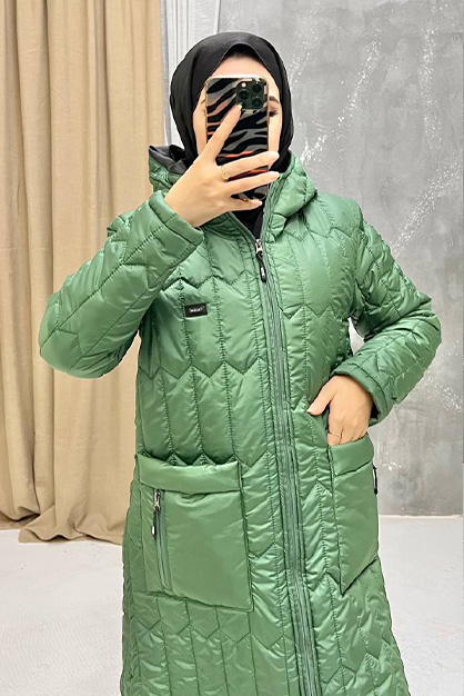 Modam Afra - Zara Model Kapitone Şişme Mont-Çağla (1)